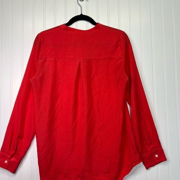 J crew blouse red/orange small - Picture 5 of 14